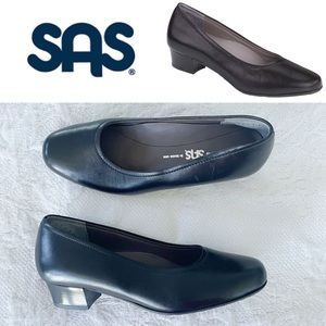 NEW SAS Regina Black Block Select Comfort Heel Pumps Size 6